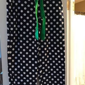 Really cute Polka dot pajamas bottoms. Size large.